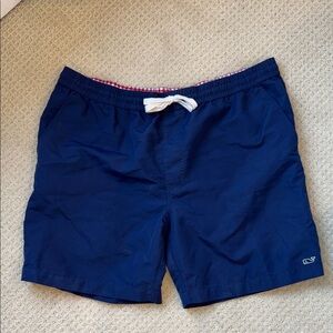 Vineyard Vines for Target - Men's Navy Swim Shorts with White Drawcord